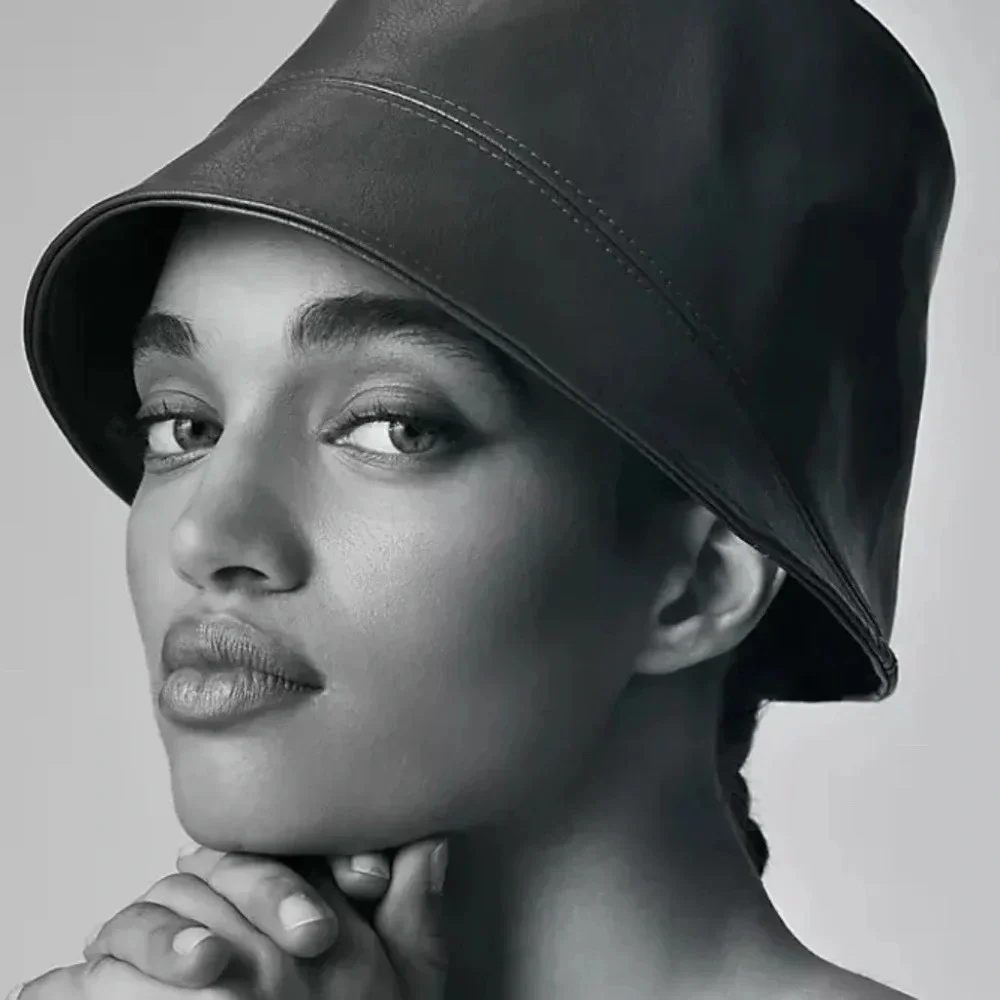 NWT Anthropologie Faux Brown Bucket Hat